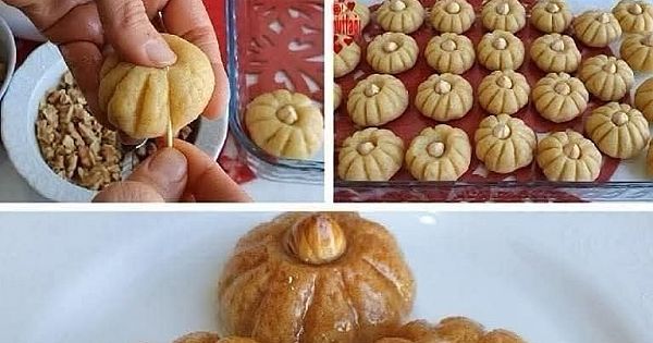 Cevizli Şerbetli Çiçek Tatlısı Tarifi 