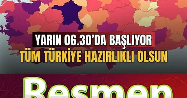 Yetkililer yarın başlayacağını açıkladı